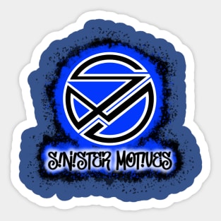 Sinister Motives logo blue Sticker